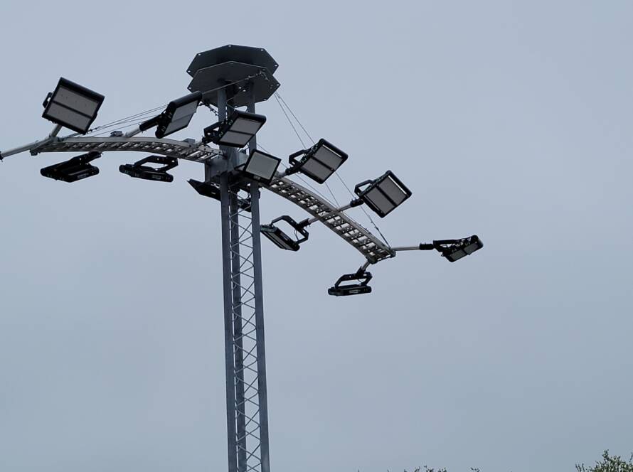 Lights atop tower