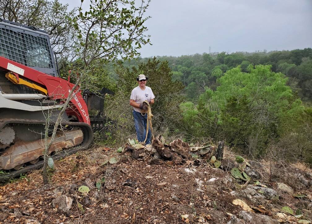 Panoramic site during clearing