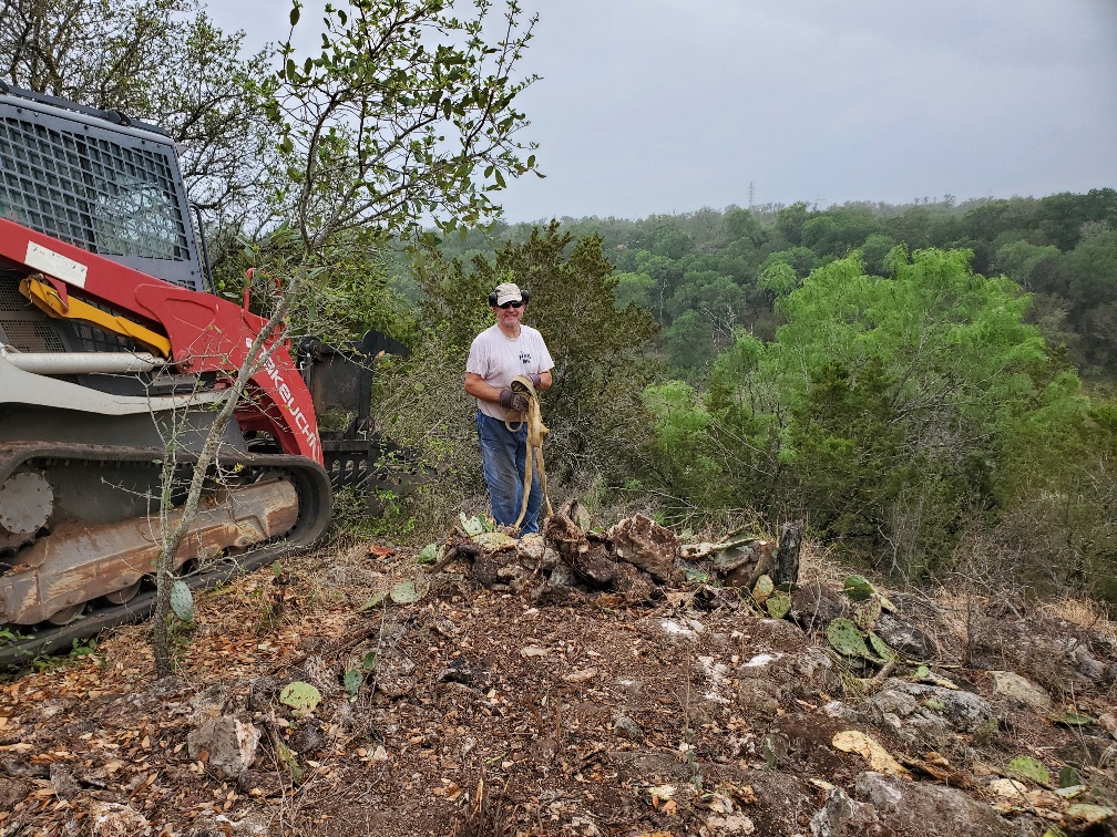 Panoramic site during clearing